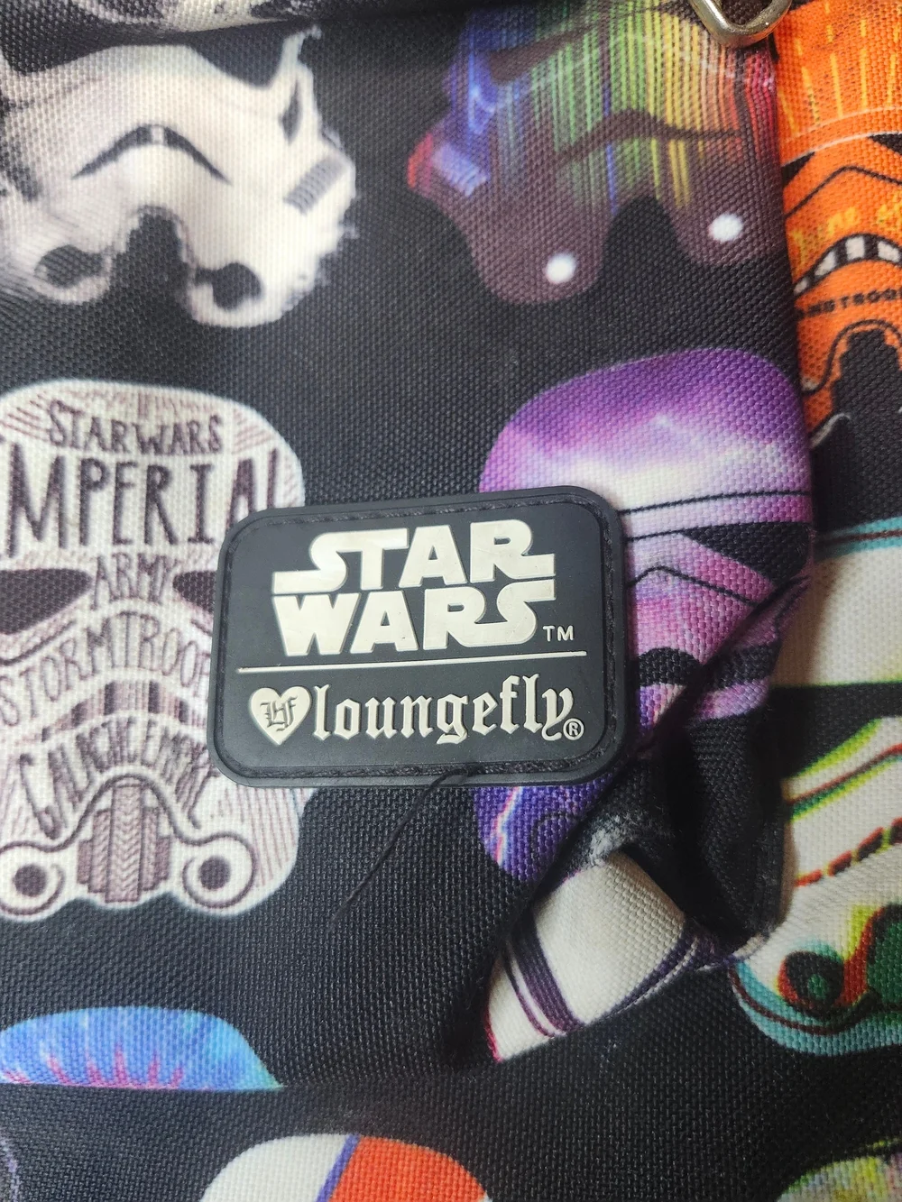 Loungefly Rainbow Stormtrooper Helmet Backpack - Black Multi